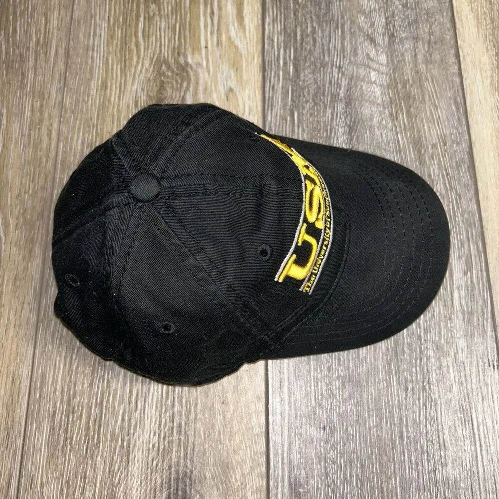 USM Southern Miss YOUTH Black Yellow Baseball Hat Cap Embroidered Cotton
